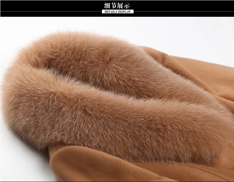 Goedkoop Vrouwen Wol Blends Coat Lente Herfst 2020 Mode Moeder Bontkraag Wollen Jas Med Lange Bovenkleding Tops Vrouwelijke Size M 3XL