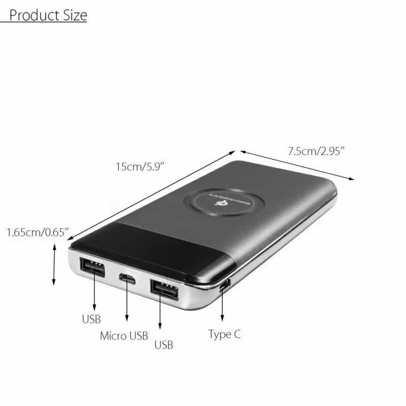 Micro usb type-C беспроводное быстрое зарядное устройство для зарядки Qi DIY светодиодный блок питания чехол для samsung iPhone