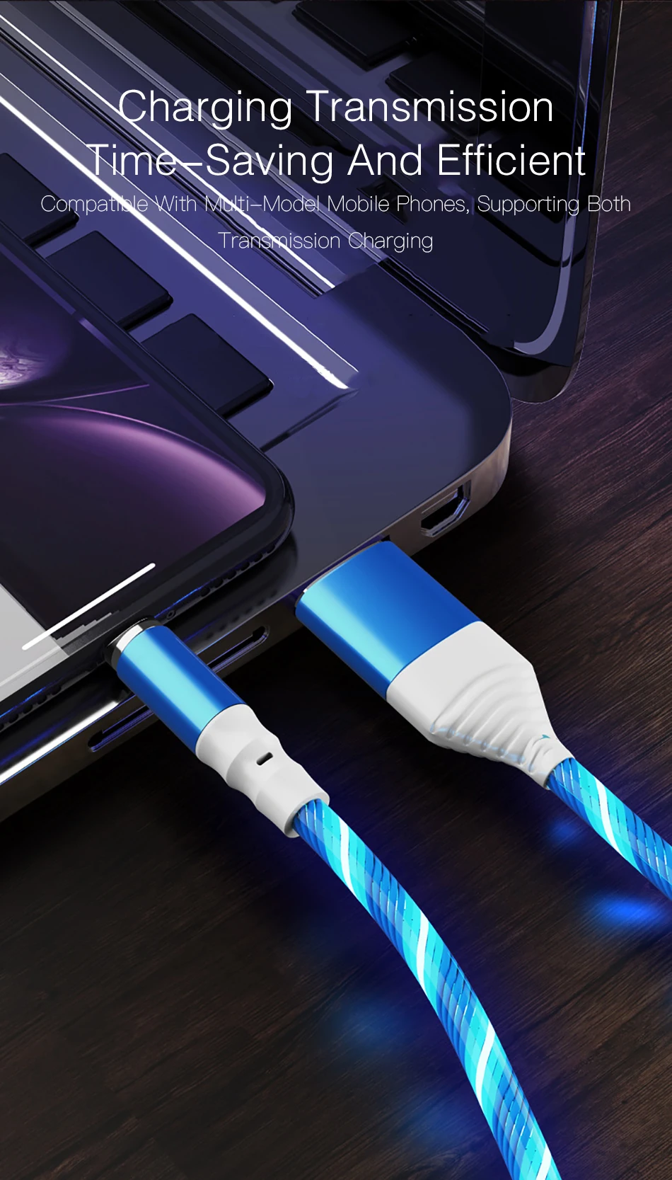 JUSFYU 1 м 2 м Магнитный светодиодный кабель Micro usb type C Магнитный usb кабель для зарядки для iPhone X 7 8 XS Max XR huawei samsung xiaomi LG