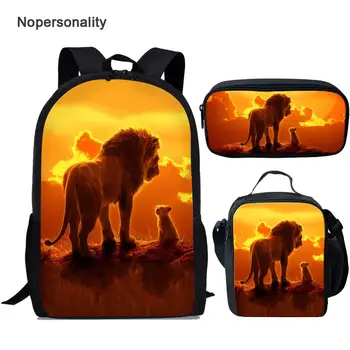 

Nopersonlity Mochilas Children Backpack The Lion King School Book Bags Simba Print Cartoon Backpack Kids Girls Boys Bagpack Sets