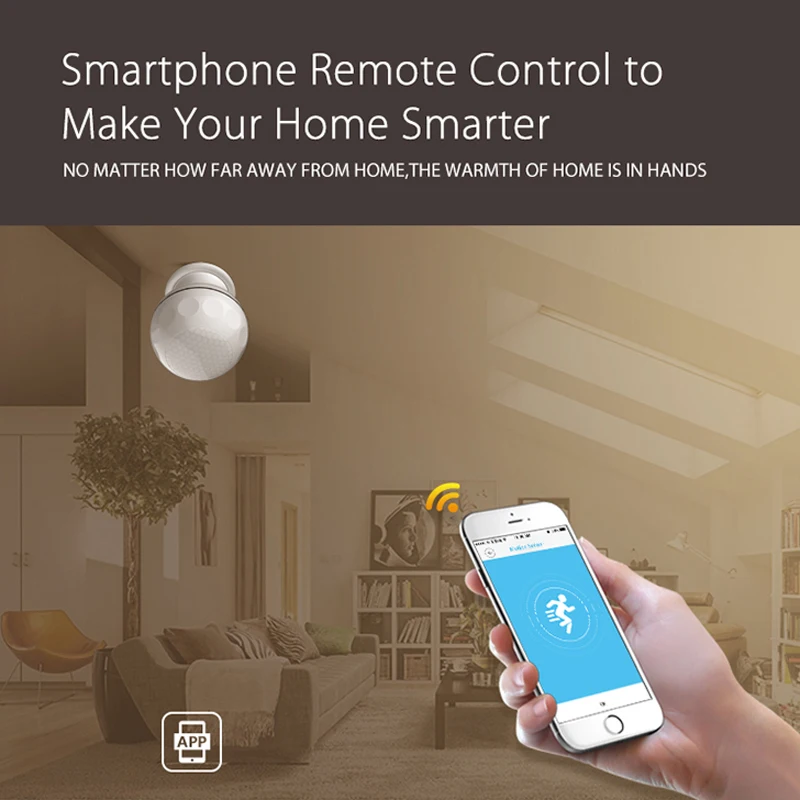 KSLAIC Wifi PIR Sensor Motion Detector Wireless Infrared Alarm System magnet bracket Home Security Burglar Alarm Movement Sensor