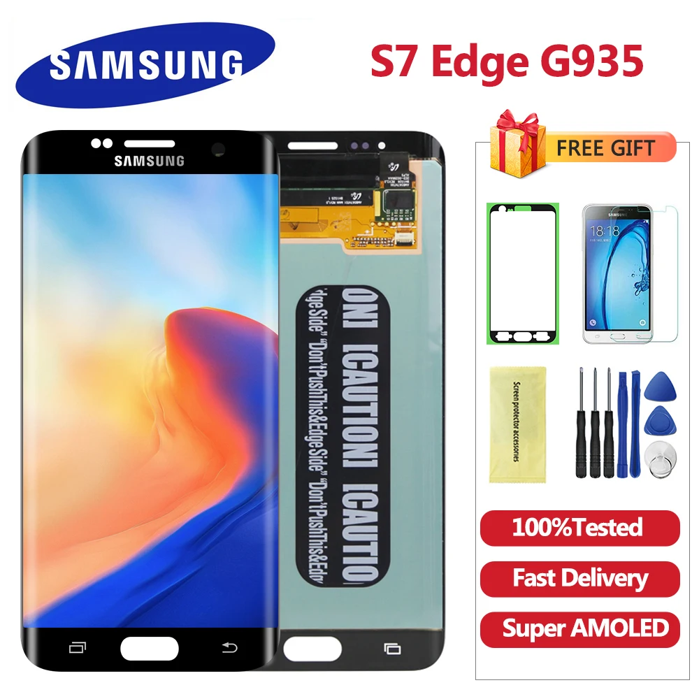 

5.5" For SAMSUNG GALAXY S7 EDGE G935 G935F LCD with frame Display Touch Screen Digitizer Replacement The Burn-Shadow Display