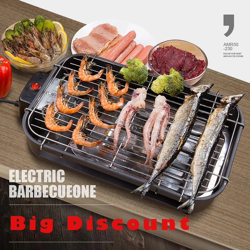Household Electric Barbecue Machine Multifunctional BBQ Furnace Electric Grill Smokeless BBQ Grill
