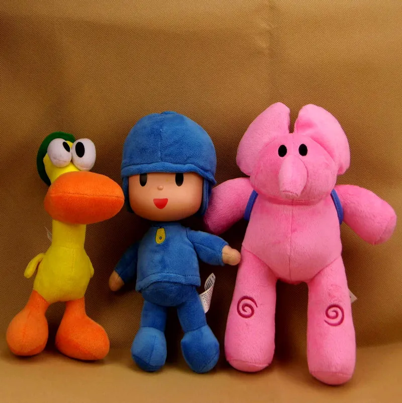 4 шт./лот, полный набор, Pocoyo Elly& Pato& POCOYO& Loula, плюшевые игрушки, мягкие игрушки, игрушки, куклы для детей, рождественские подарки