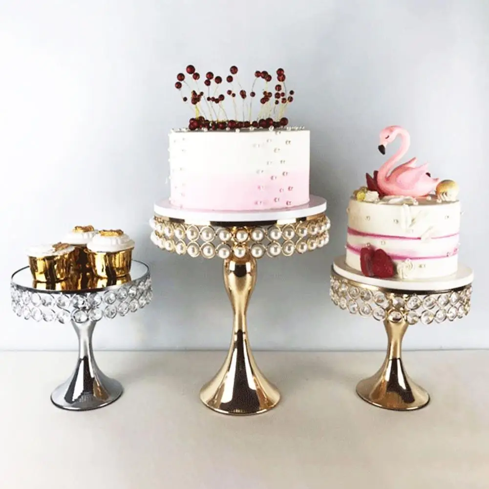 Wedding Party Decor Cake Stand Round Metal Cupcake Dessert Display Holder BSP 