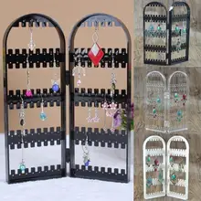 

50% Hot Sales 120 Holes Folding Earring Holder Organizer Screen Jewelry Display Storage Rack