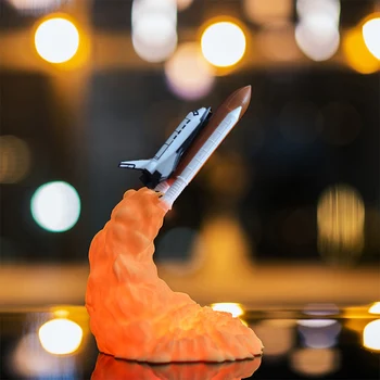 

3D Print Space Moon Shuttle Rocket Rechargeable Night Light Lamp Home Decoration TSH Shop