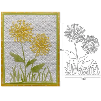 

Customize dies wildflower Grass Frame Metal Cutting Dies Scrapbooking dies wedding Card Making DIY Embossing Die Cuts Craft dies