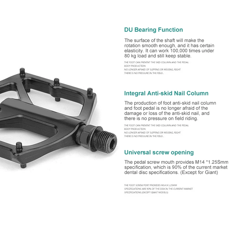 Сверхлегкая педаль горного велосипеда велосипедные педали DU подшипники Нескользящие алюминиевые педали Легкосплавные X85