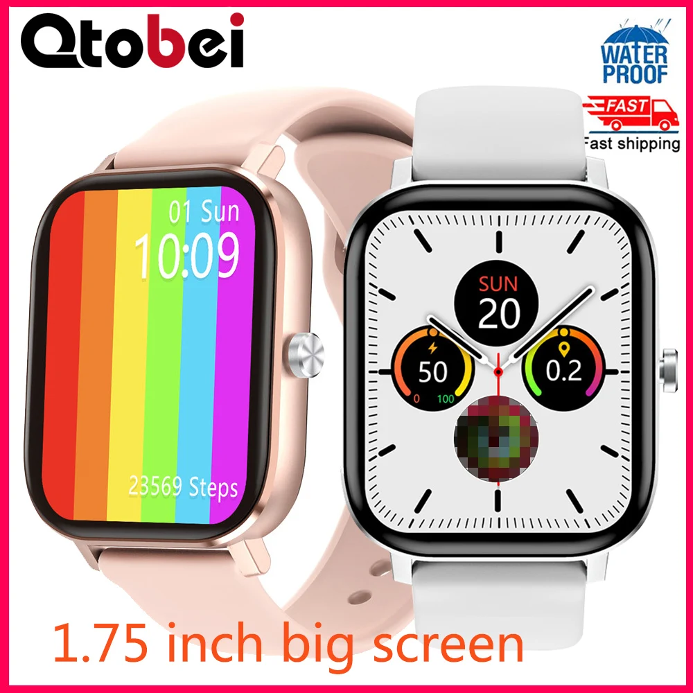 

1.75 Inch IPS Screen Smart Watch Men Women ECG Heart Rate Blood Pressure Monitor Smartwatch Waterproof Watch For Android Iphone