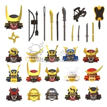 Wm6090 wm6096 samurai animação robô assassino filme série personagens figuras cabeça arma acessórios bloco de construção brinquedos