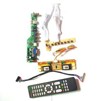 

For LM201WE3-TLD1/TLE1 T.V53 drive card board keyboard+Remote+Inverter HDMI VGA USB AV RF LVDS 4CCFL 30Pin LCD panel monitor Kit