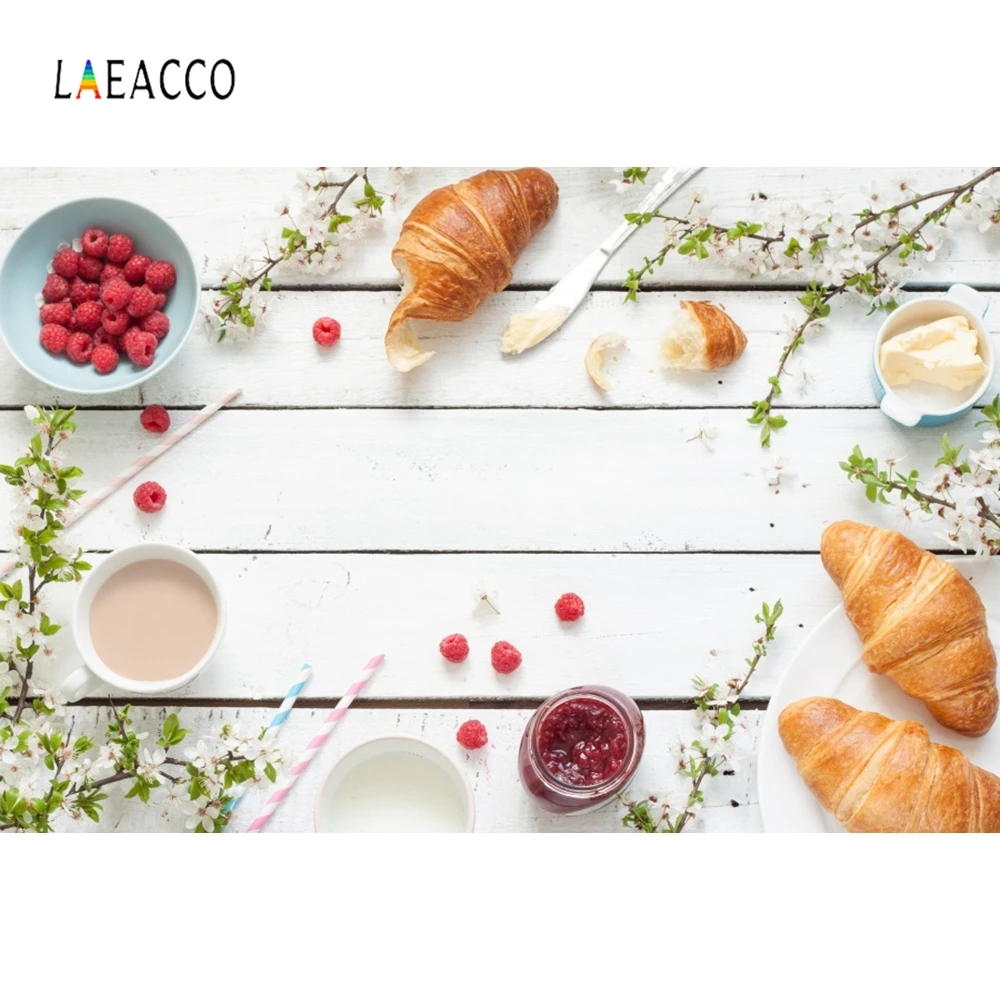 Laeacco Arriere Plan Pour Photographie De Pain Planche En Bois Fleurs Fruits Au Lait Decor De Cuisine Accessoires Pour Photographie Aliexpress