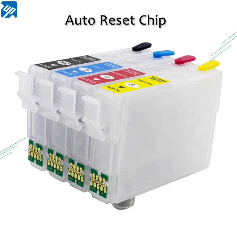 UP T02W1 T502 T502XL многоразовые чернильные картриджи для Epson XP 5100 5105 WF 2865 с чипами