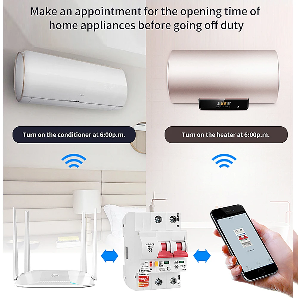 Smart-Life-tuya-app-2p-WiFi-Smart-Circuit-Breaker-overload-short-circuit-protection-with-Alexa-google