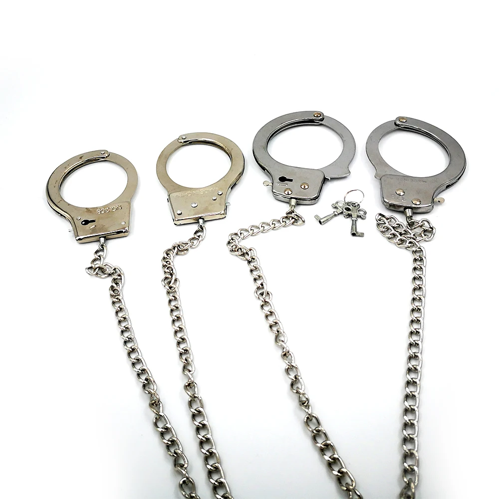 Анальная пробка металлическая посуда секс-игрушки наручники из нержавеющей