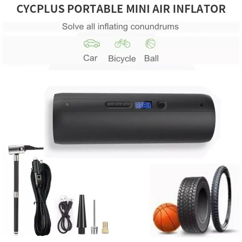 Интеллектуальный перезаряжаемый насос CYCPLUS A5 портативный автомобильный для шин