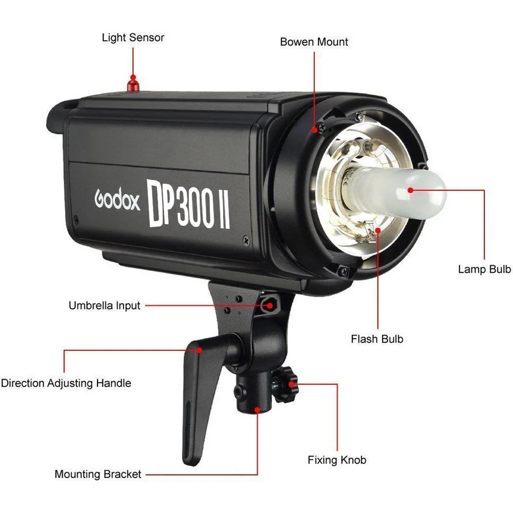 Godox DP300II 300 Вт студийный стробоскоп 2,4 ГГц беспроводной GN58 с передатчиком X1 для камер sony Canon Nikon Fujifilm
