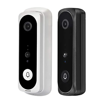 

V20 Smart WiFi Video Doorbell Camera Visual Intercom with Chime Night Vision IP Door Bell Wireless Home Security Camera(Black)