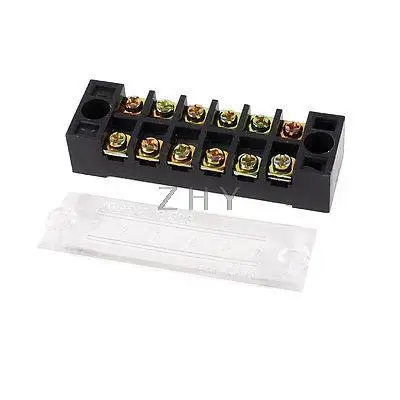 

AC 400V 15A 6-Position Dual Row Screw Terminal Double Row Barrier Block