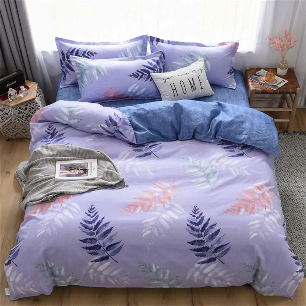 

Quilt Cover Set Flower Pattern Design Duvet Cover Set Breathable Durable Soft Comfy Bedding For Autumn Winter