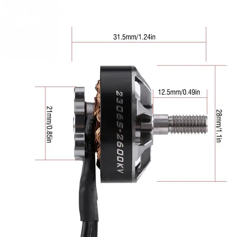 

Hot 2306S-2600KV Brushless Motor RC Quadcopter Part Accessory for 200-250 FPV Drone Aluminum 2pcs/4pcs Black Titanium Alloy RC P
