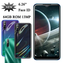 Smartphones 8c face id 4g ram 64g rom quad core 6.26 water drop água gota tela telefones celulares android desbloqueado original celulares telefone