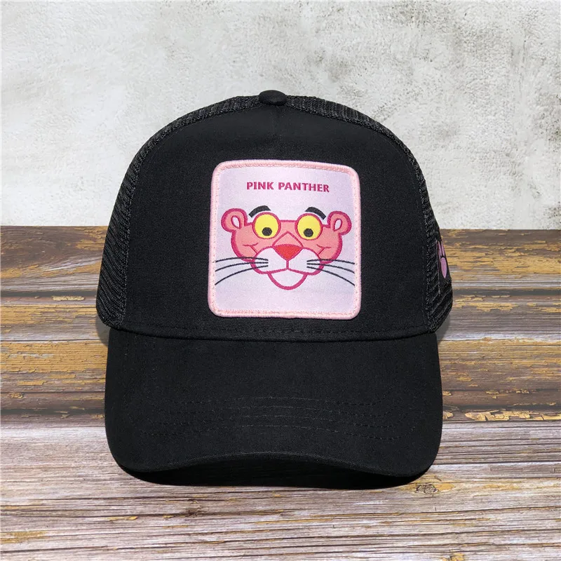 black PINK PANTHER Высококачественная бейсболка с вышивкой в виде Микки Мауса, 5 цветов, хлопковая бейсболка в стиле хип-хоп для мужчин и женщин, сетчатая Кепка для папы, Кепка-Дальнобойщик - Цвет: black PINK PANTHER