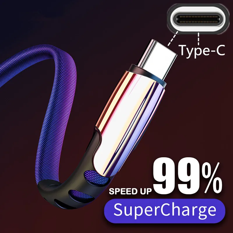 5А USB Type C кабель для Huawei Mate 20 10 P30 P20 Pro Lite супер быстрая зарядка мобильный телефон