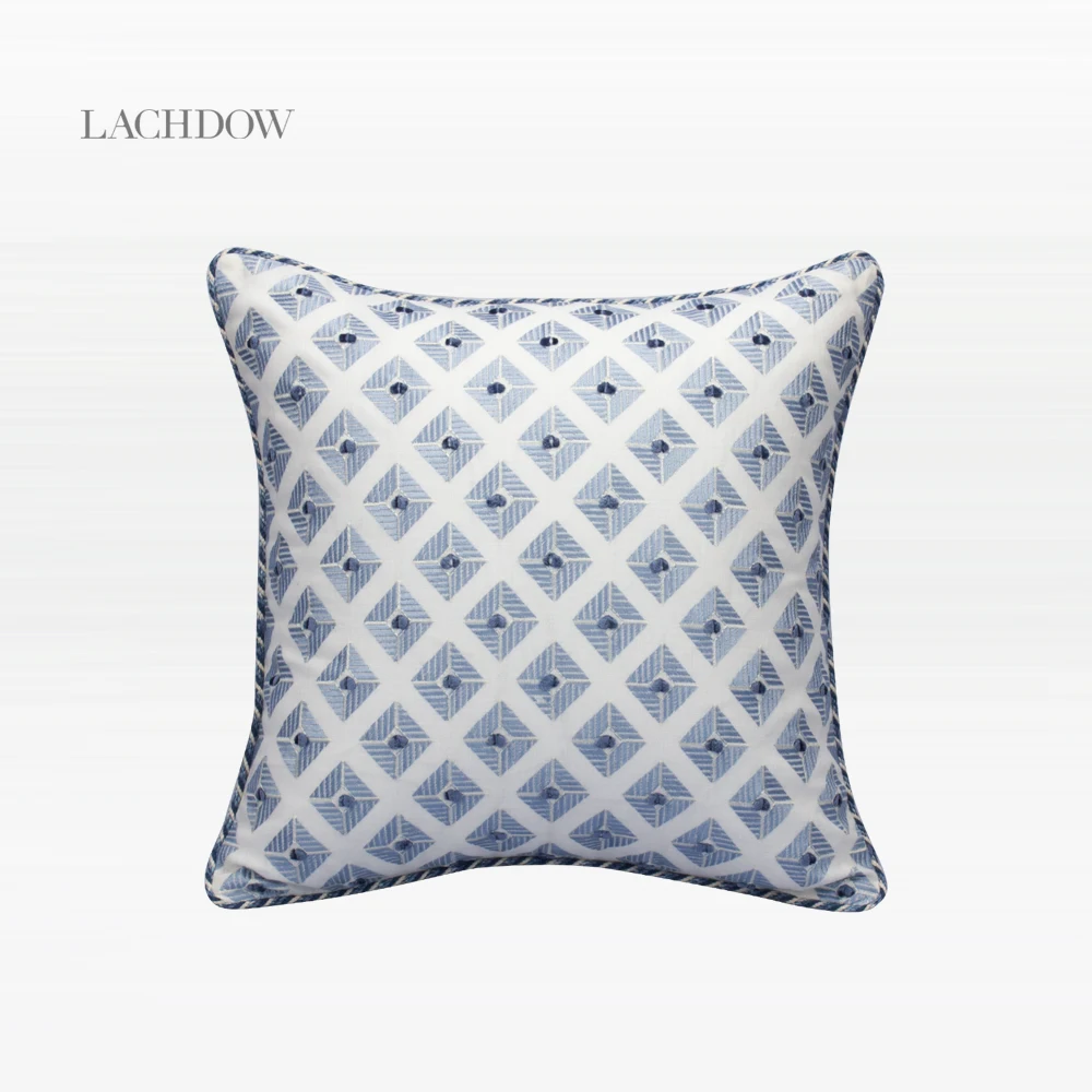 Lachdow решетки геометрический узор хлопок декоративные квадратные Пледы Подушки