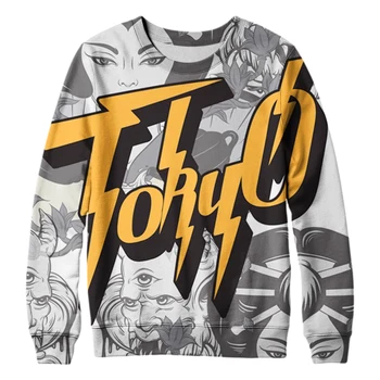 

America Anime3D print man sweatshirt O-neck Hoodies 2020 Spring Winter Hot Sale Casual Loose Fit Hip Hop Fashoin Pullover