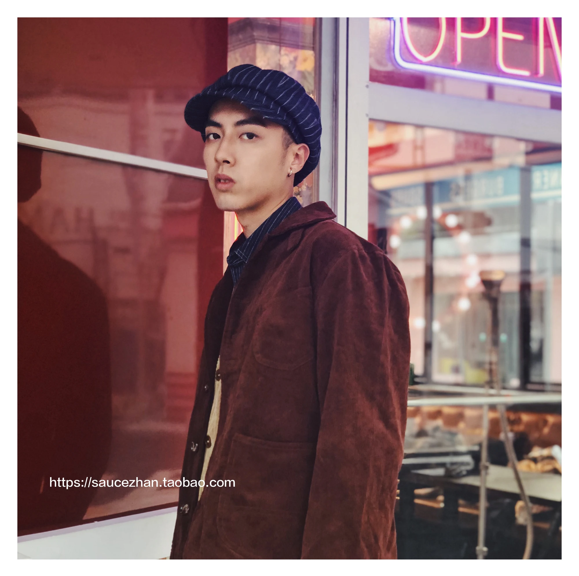 SauceZhan, ковбойская шляпа Newsboy, шляпа Newsboy, винтажная полосатая шляпа, мужские шапки, шапки для женщин, шапки, Мужская модная шапка