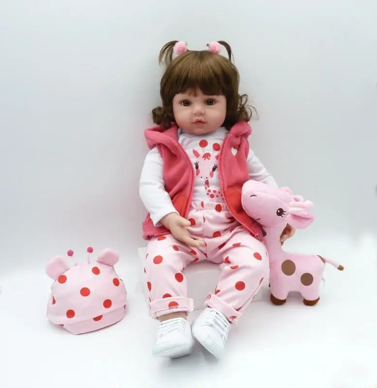 

Original NPK 48CM Model soft silicone reborn baby dolls reborn toddler real soft touch surprice girl Birthday gifts doll