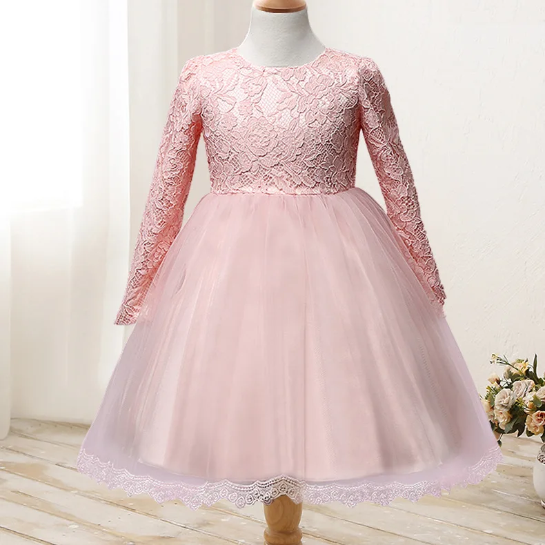 

South Korea Childrenswear Spring Girls Dress-Style Elegant Children Shirt Long Sleeve Lace Gauze Princess Skirt