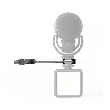

DH-08 Extend Polo Plate for Microphone LED Video Light Dual Cold Shoe Gimbal Mount Bracket for Smooth 4 Vimble 2 Moza Mini Mi