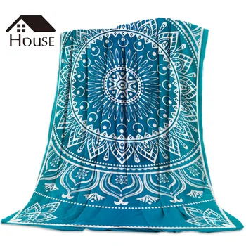 

Mandala Datura Buddhism Ethnic Printed Nap Blanket Soft Comfortable Velvet Plush Indian Mandala Blankets Warm Sofa Bed Sheets