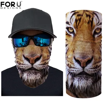 

FORUDESINGS 3D Dogs/Cats/ Orangutan Design Unisex Cosplay Face Mask Multi Use Bandanas Sport Cycling Motorcyclye Magic Scarfs