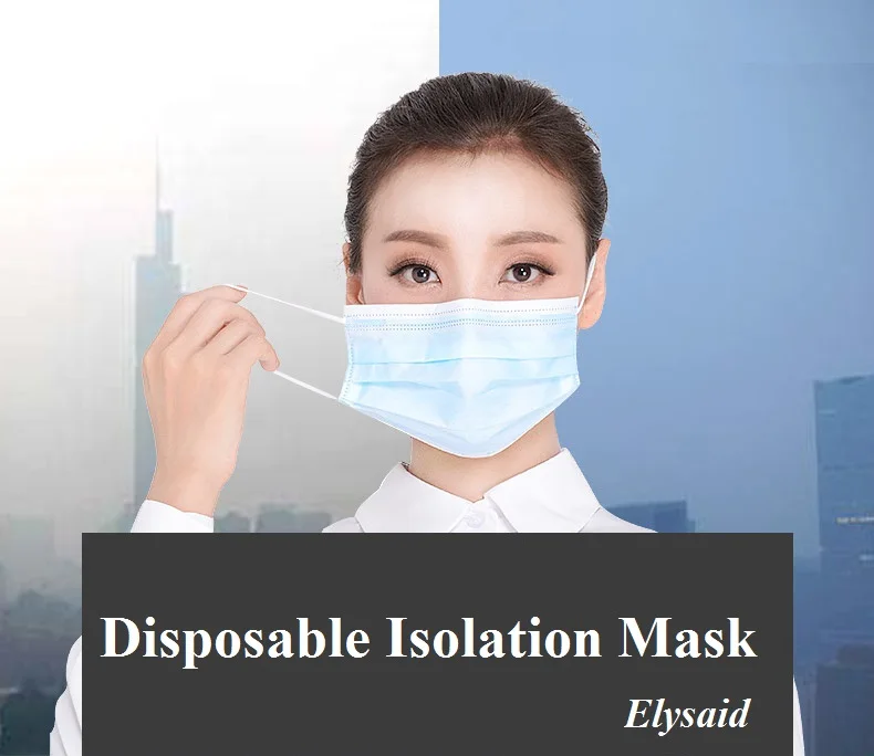 20pcs Disposable Mouth-Mask 3-Ply Earloop Non-woven Mask Dustproof Mouth Nose Mask Ear Hanging Safe Support Drop Shipping