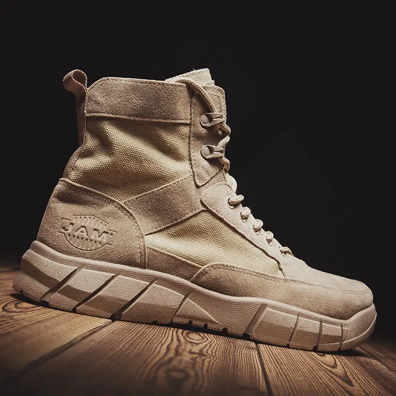 

Martin boots men's canvas tooling military boots mid-cut desert boots British style