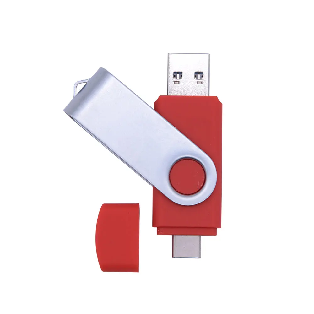 2IN 1 Type-C USB 2.0 Flash Drives Pendrive usb key USB Flash Drive 64GB 32GB 16GB 128GB Pen Driver Cle USB(10pcs free logo) usb for sale USB Flash Drives