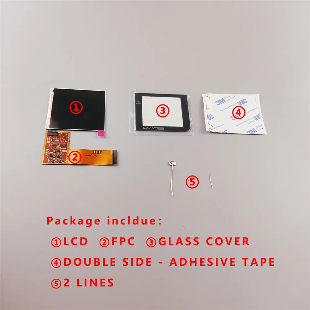 Kits para Gbp Tela para Gameboy Cores de Luz de Fundo Bolso com 36 Tela Cheia Alta Luz Backlight Ips Lcd - Image 2