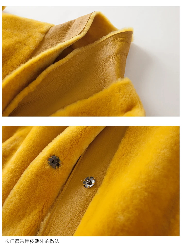 Зимний женский реальный Мерино овечий мех куртка Импорт натуральный овечий мех кожа Двусторонняя верхняя одежда толстое теплое пальто