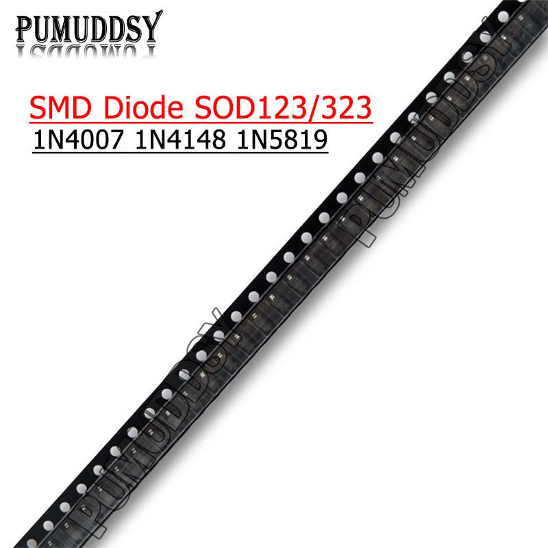 Diodo Smd 100 Pezzi 0805 Sod-123 1N5819 1N4007 1N4148 Sod123 Sod-323 1206 1N4148Ws 1N5819Ws B5819Ws Sod323 Schottky A2 T4 S4 B3 A7