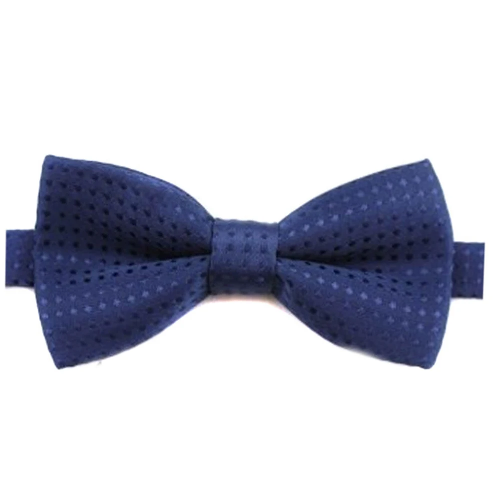 Для мужчин с бантом галстук высшего качества в горошек цвет: черный, синий красная бабочка детская гладкой Мягкий Бабочка для свадьбы или выпускного бала вечерние галстуки - Цвет: Синий