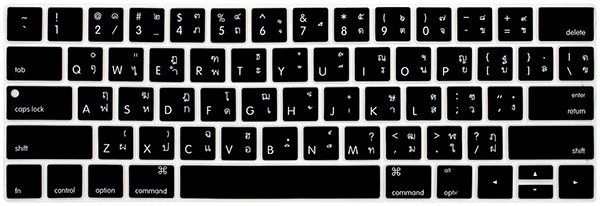 Thailan keyboard cover For macbook pro with touchbar A2159 A1707 A1707 A1989 A1990 New pro US-Enter cover Protective film - Цвет: Черный