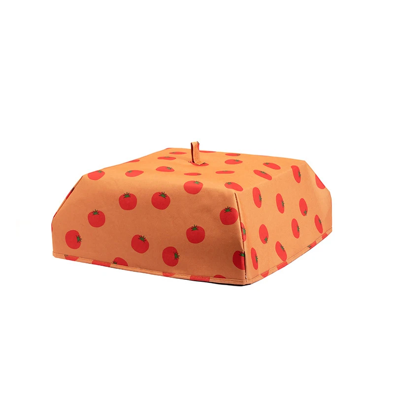 Теплоизоляционная Крышка Складная Алюминиевая фольга для сохранения продуктов питания Пыленепроницаемая Настольная Крышка для овощей термосохраняющая крышка - Цвет: Orange-B
