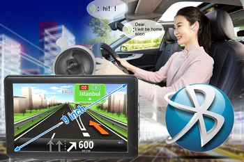 

GPS car navigation 9 inch HD capacitive LCD touch screen 256MBFM Bluetooth satellite voice truck navigation Navitel Free latest