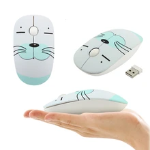 CHYI Беспроводная мини Usb компьютерная мышь для детей, Портативная оптическая 3d PC Mause, розовые, красные, синие Мультяшные милые животные мыши для ноутбука Macbook