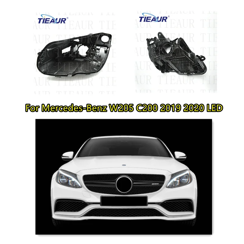 

Подложка для фары Mercedes-Benz W205 C200 2019 2020, корпус для светодиодной фары, базовый патрон для лампы, Нижняя крышка, замена «сделай сам»