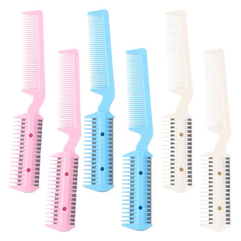 

12pcs Double-Sided Hair Knife Comb Hair Thinning Razor Hair Cutters Scissors Professional Trimmer